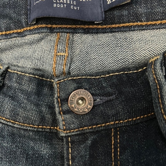 Levi's VTG Slight Curve Dark Blue Boot Cut Jeans Classic Style Sz 27/4 - Picture 6 of 11